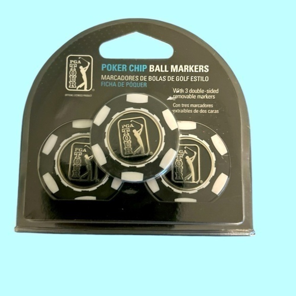 Bnip PGA Tour Poker Chip Golf Ball Markers Set Of 3. New In Packaging.Great Gift